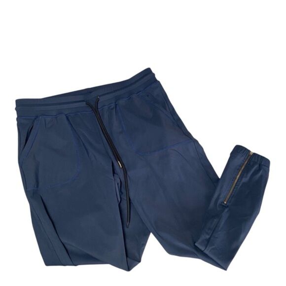 Zyia Women's Peak Everywhere Navy Blue Zipper Bottom Joggers Size Medium - Picture 1 of 11